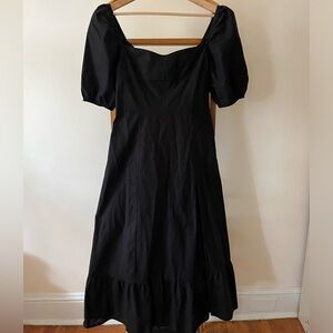 OPT / o.p.t. black smocked dress
